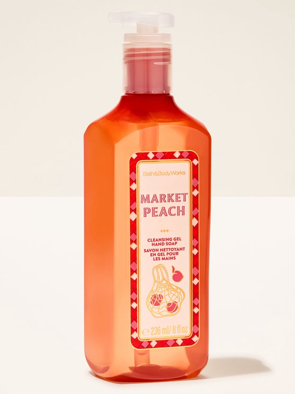 Bath & Body Works Market Peach Gel Hand Soap NEW